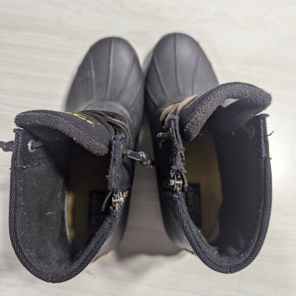 SPERRY Saltwater Women's Size 9 Rubber Duck Rain Boots Black - Picture 4 of 7